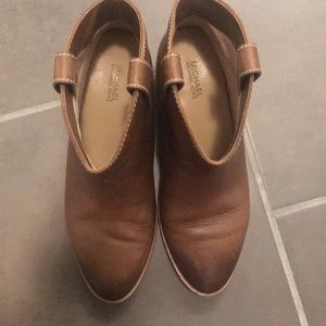 Michael Kors cognac booties size 6.5